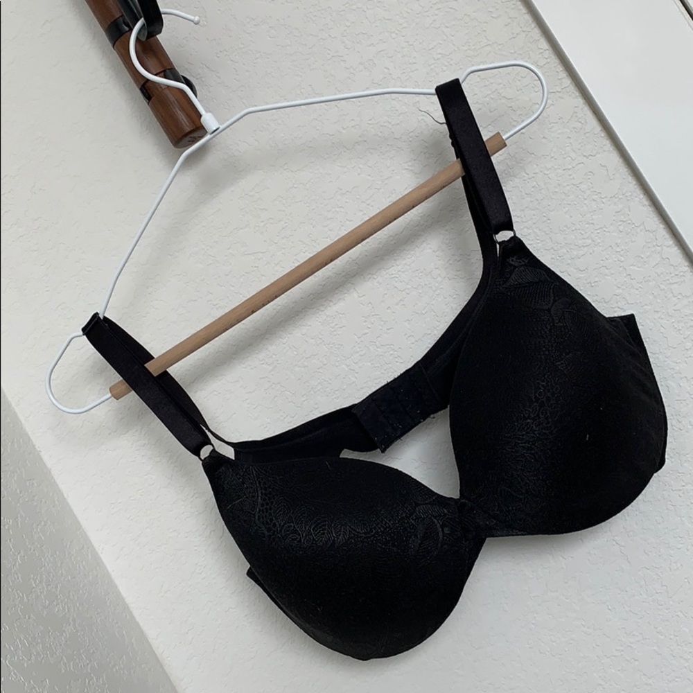 Bali Black Lace 34D Full Coverage Bra